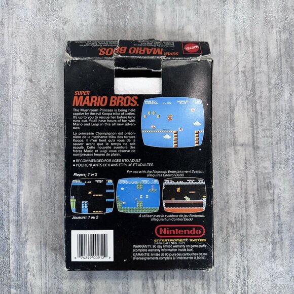 Super Mario Bros 1 (NES, 1985) Authentic Complete CIB Manual TESTED Mattel - Picture 12 of 16